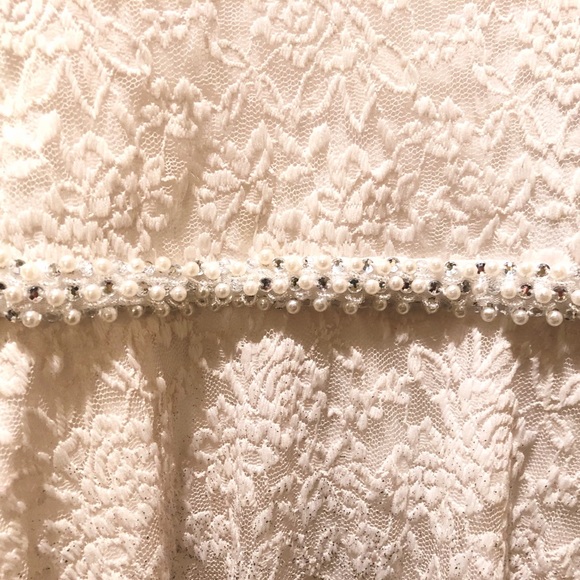 Girls size 12 cream and bronze ombré dress - Picture 3 of 6